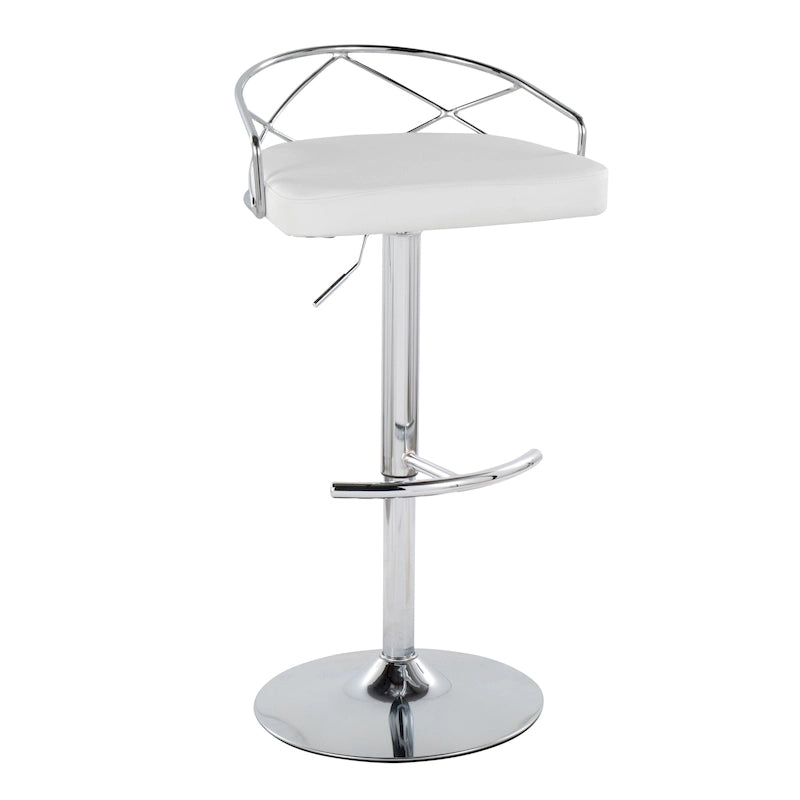 Silver Orchid Charlotte Glam Adjustable Bar Stool (Set of 2)