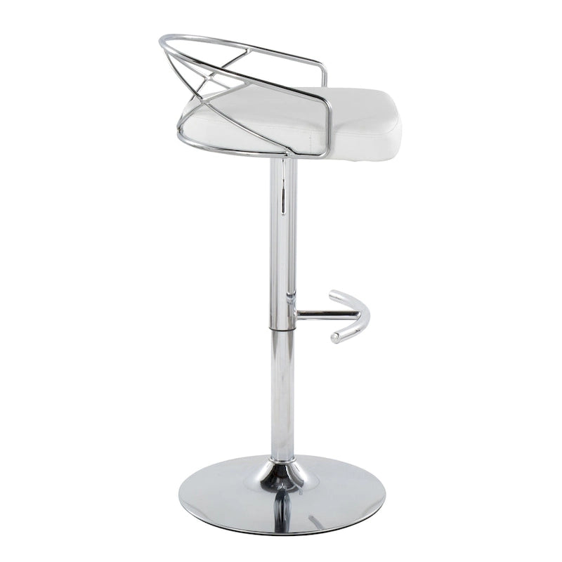 Silver Orchid Charlotte Glam Adjustable Bar Stool (Set of 2)