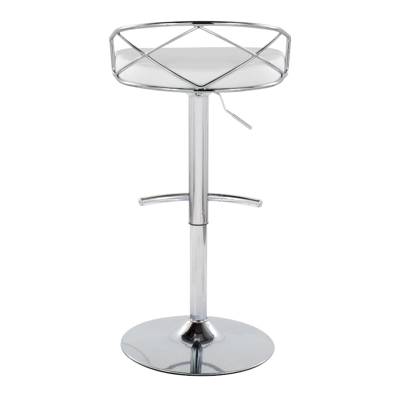 Silver Orchid Charlotte Glam Adjustable Bar Stool (Set of 2)