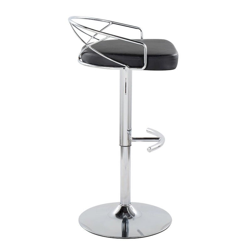 Silver Orchid Charlotte Glam Adjustable Bar Stool (Set of 2)