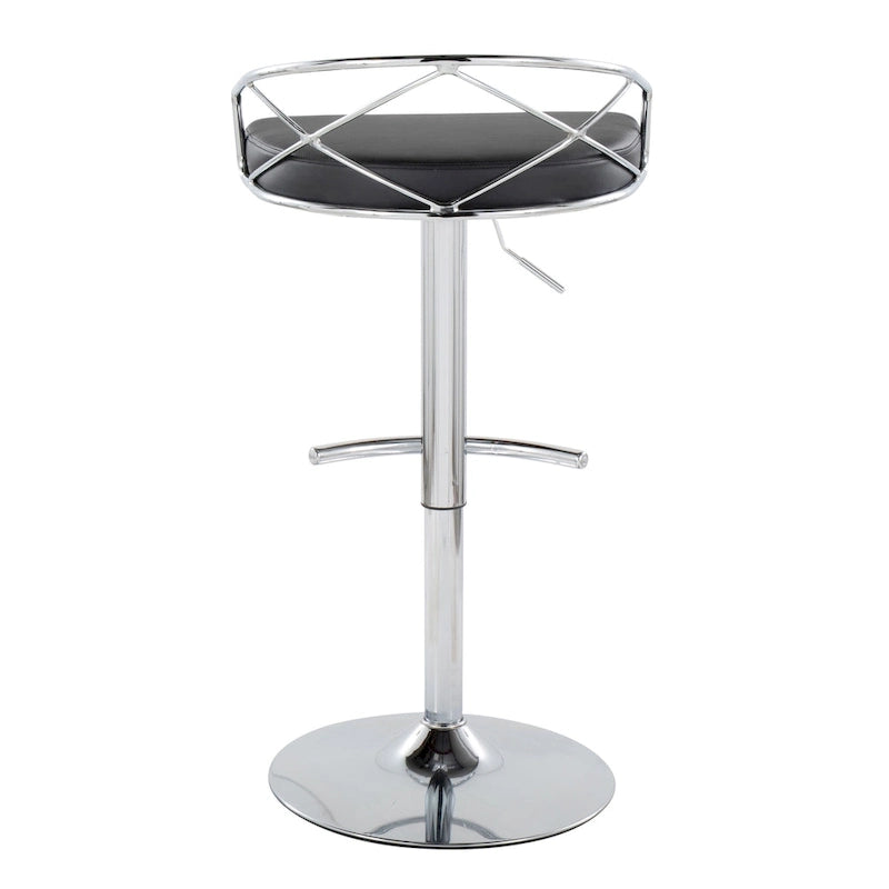 Silver Orchid Charlotte Glam Adjustable Bar Stool (Set of 2)