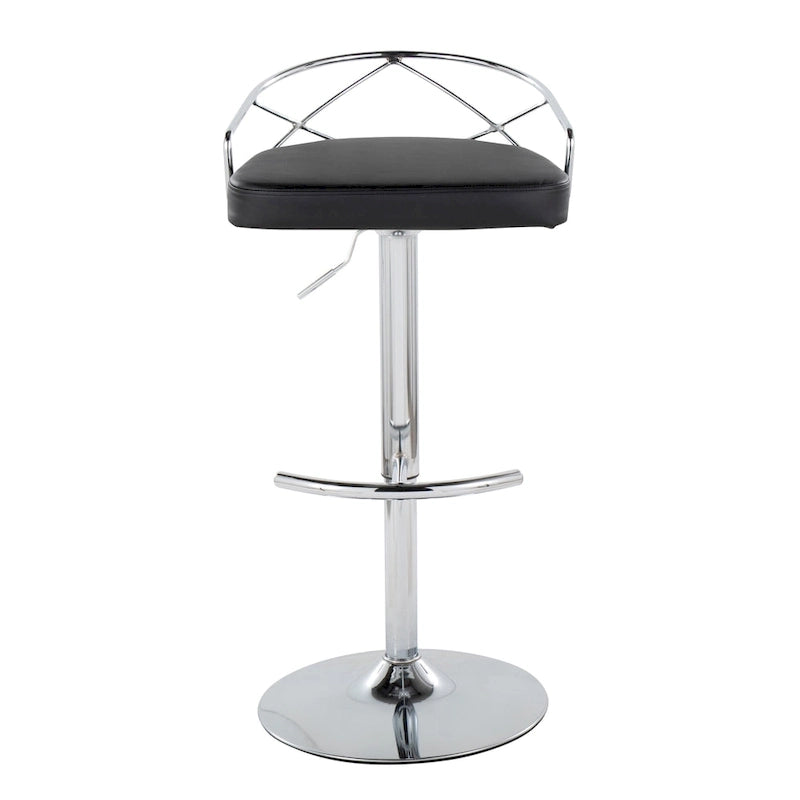Silver Orchid Charlotte Glam Adjustable Bar Stool (Set of 2)