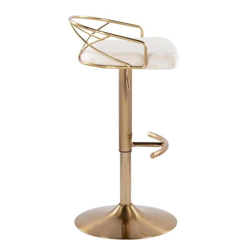 Silver Orchid Charlotte Glam Adjustable Bar Stool (Set of 2)