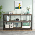 70.9 Narrow Long Console Table, 3 Tiers Sofa Table with Storage Shelves, Entryway Table
