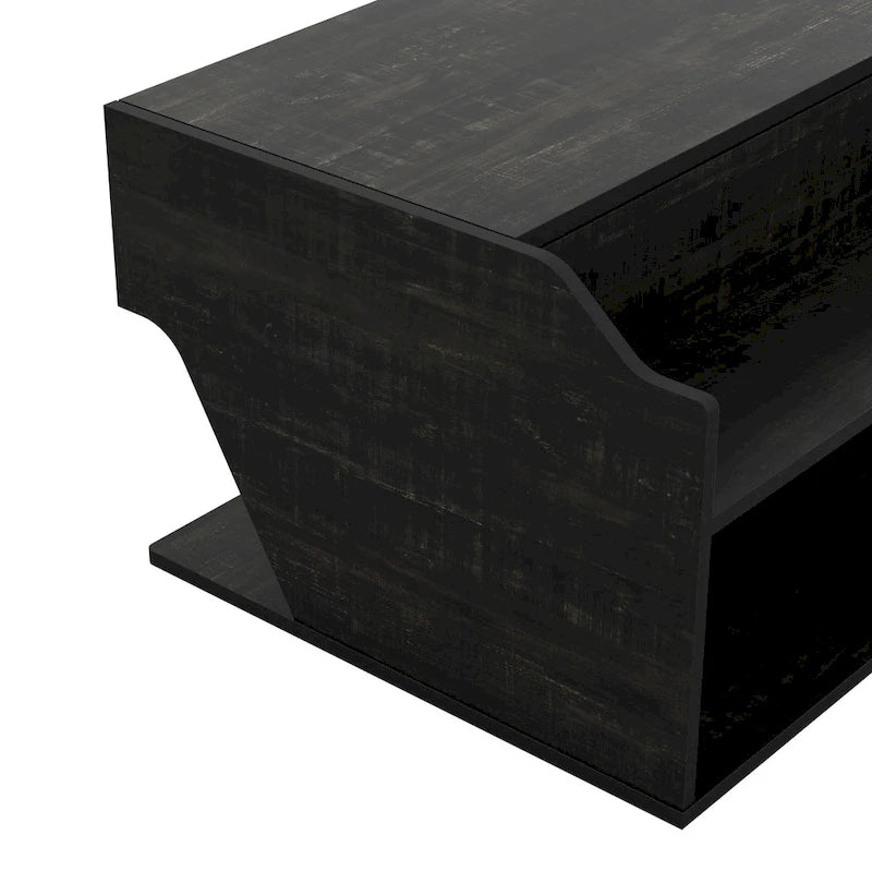 DH BASIC Transitional Black Oak 44-inch Lift-top Coffee Table by Denhour