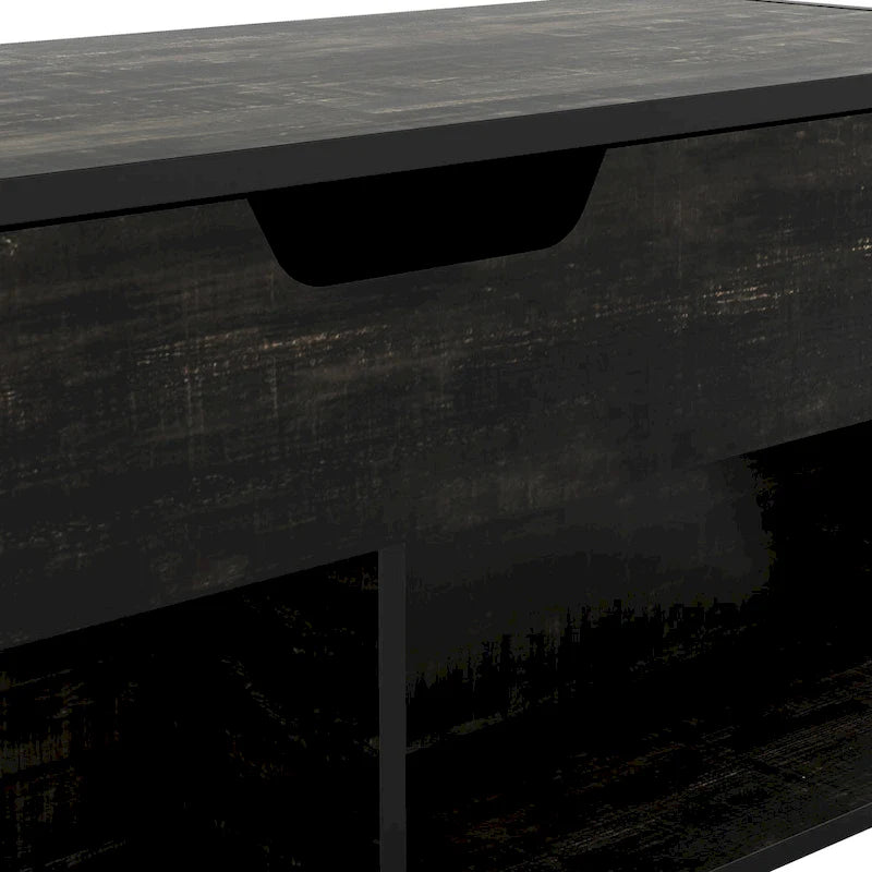 DH BASIC Transitional Black Oak 44-inch Lift-top Coffee Table by Denhour