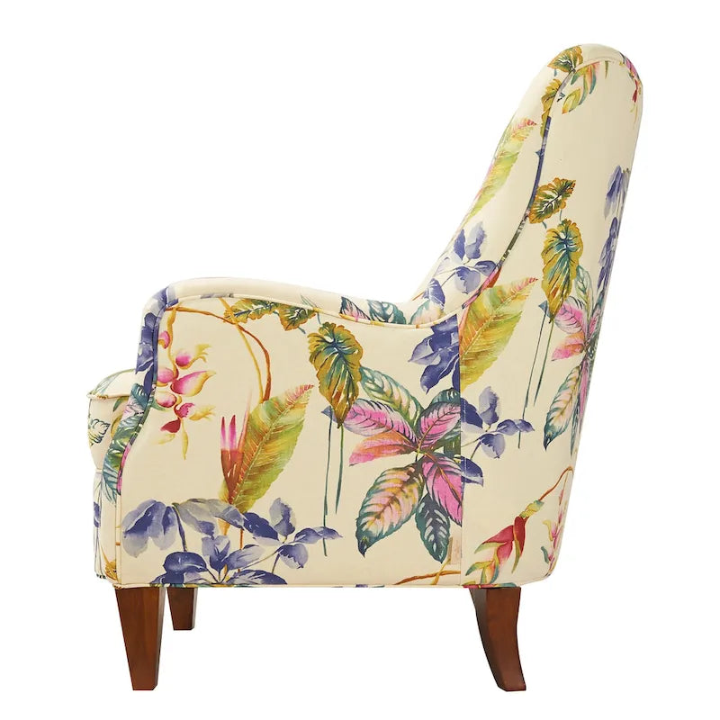 Palma 32 Floral Upholstered Arm Chair by Jennifer Taylor Home