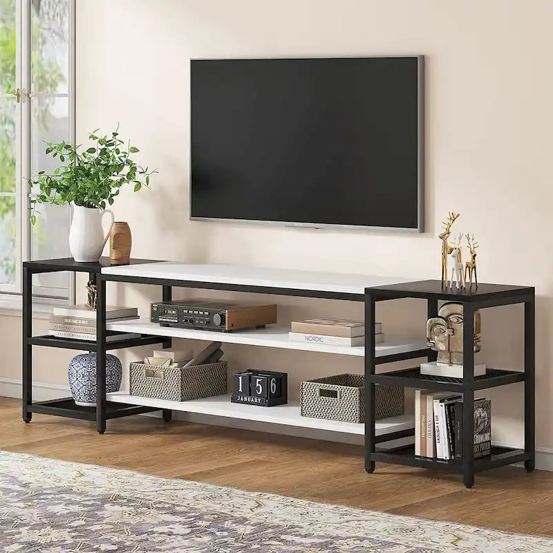 78 Inches TV Stand Entertainment Center Stand, TV Console Table