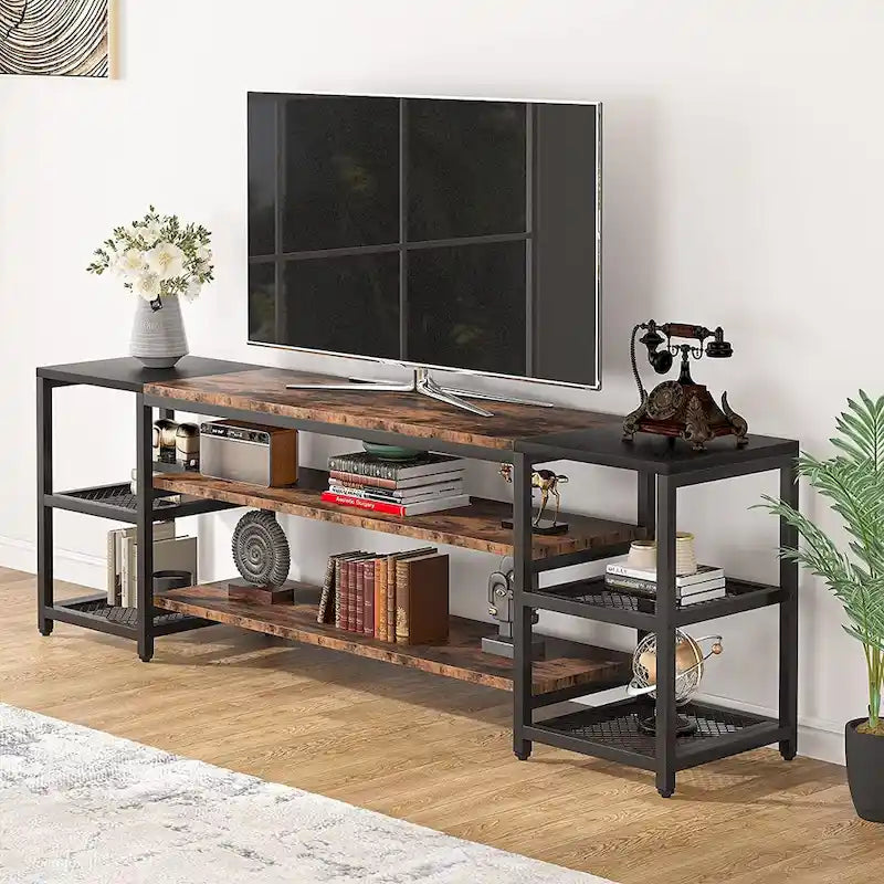 78 Inches TV Stand Entertainment Center Stand, TV Console Table
