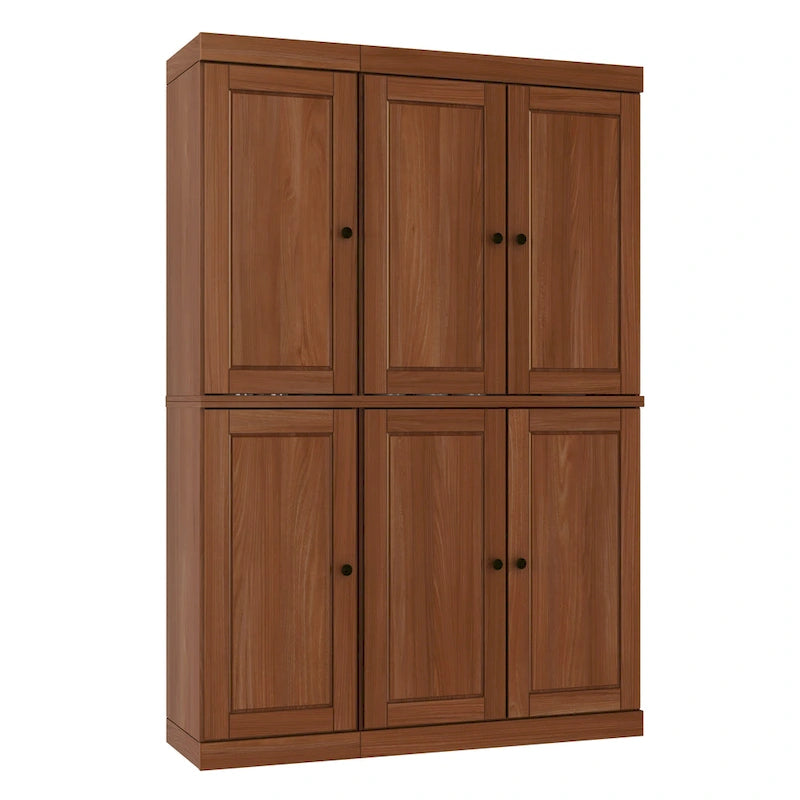Palace Imports 100% Solid Wood China Pantry with Glass or Solid Wood Doors and 2-Drawers - 48.5 x 71.5