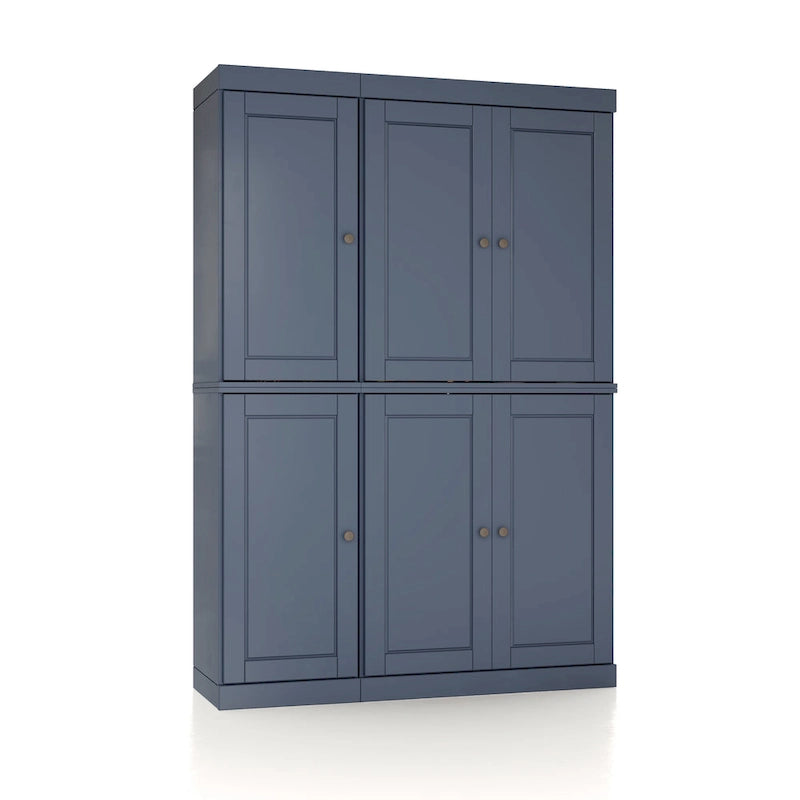 Palace Imports 100% Solid Wood China Pantry with Glass or Solid Wood Doors and 2-Drawers - 48.5 x 71.5