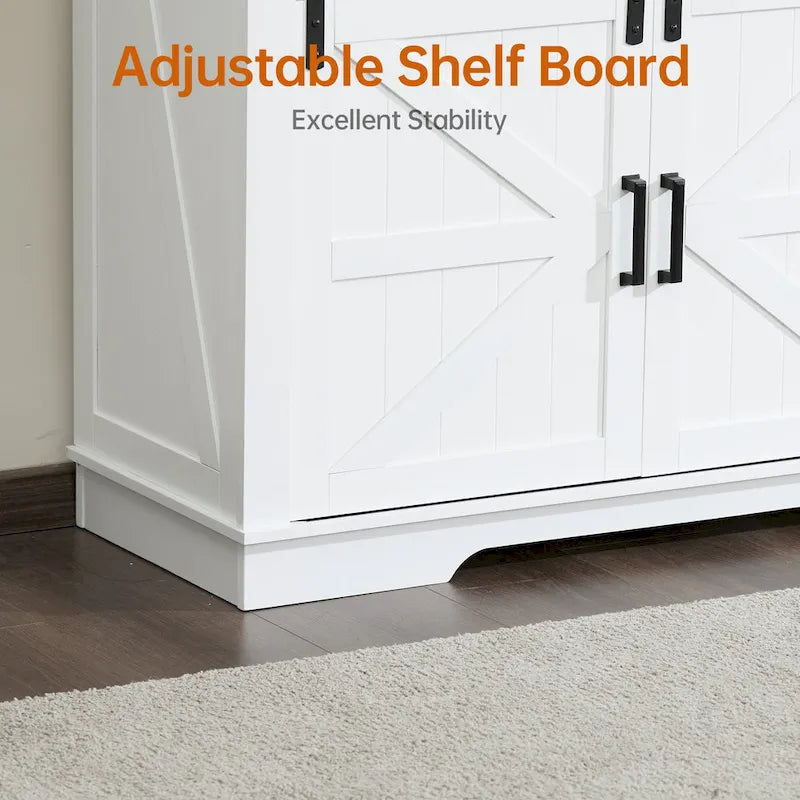 Ukuowu Farmhouse Buffet Cabinet with Storage for Kitchen, Dining Room, Reclaimed Barnwood