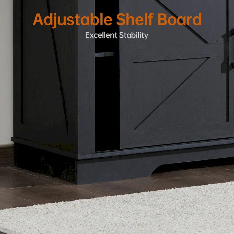 Ukuowu Farmhouse Buffet Cabinet with Storage for Kitchen, Dining Room, Reclaimed Barnwood