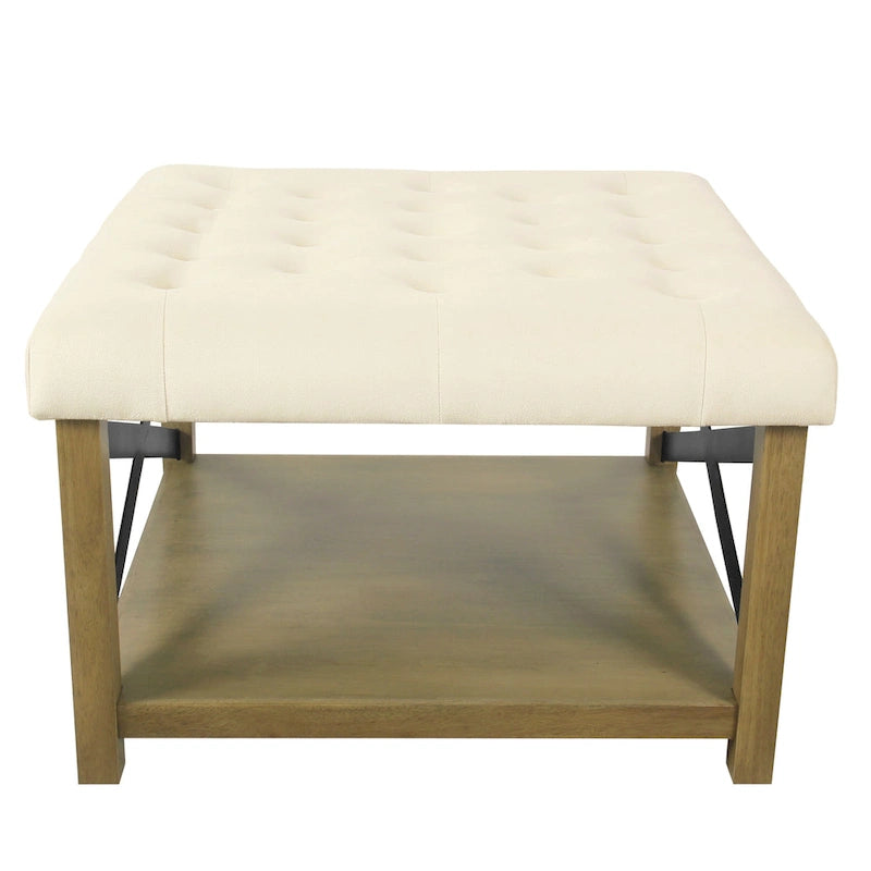 HomePop Tufted Top square cocktail Ottoman
