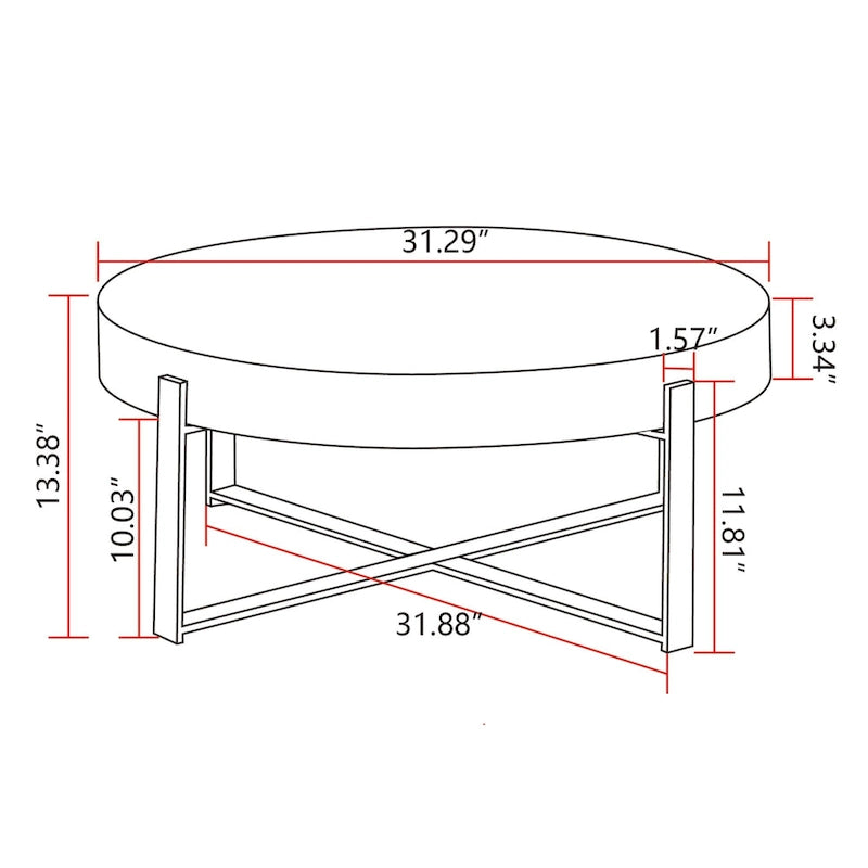 31.29 Modern Retro Splicing Round Coffee Table