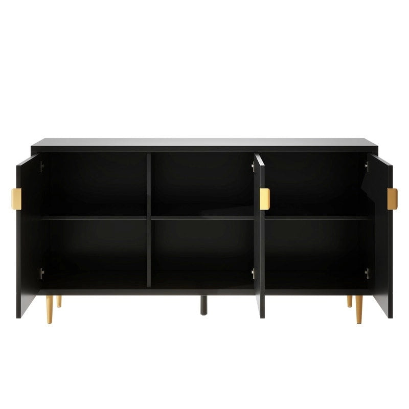 Media Entertainment Center, Console Table with Adjustable Shelves,Storage Sideboard Cabinet for Living Room