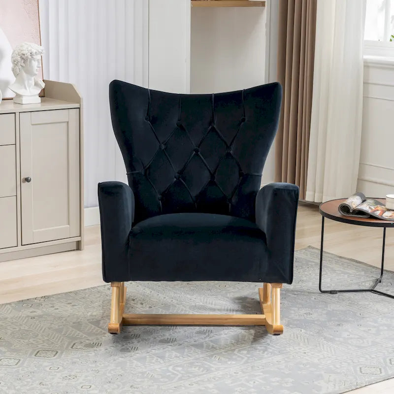 Tufted Rocking Chair Single Sofa Accent Rocker