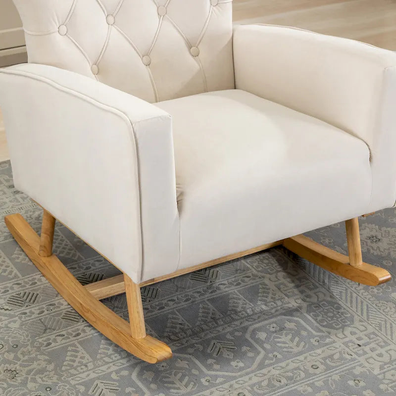 Tufted Rocking Chair Single Sofa Accent Rocker