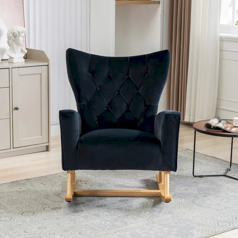 Tufted Rocking Chair Single Sofa Accent Rocker