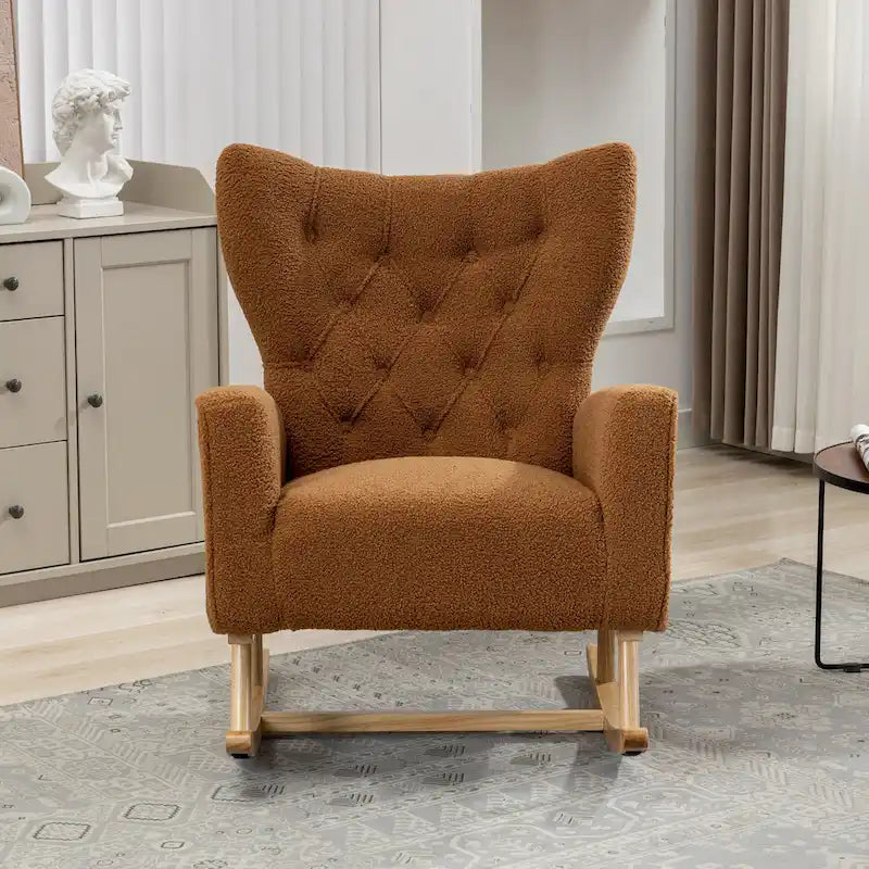 Tufted Rocking Chair Single Sofa Accent Rocker