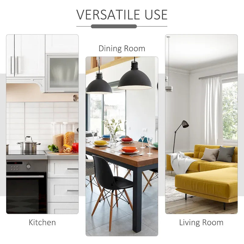 HOMCOM Kitchen Island Mobile Storage Cart with Towel/Spice Rack, 3 Drawers, 2-Door Cabinet and Lockable Wheels