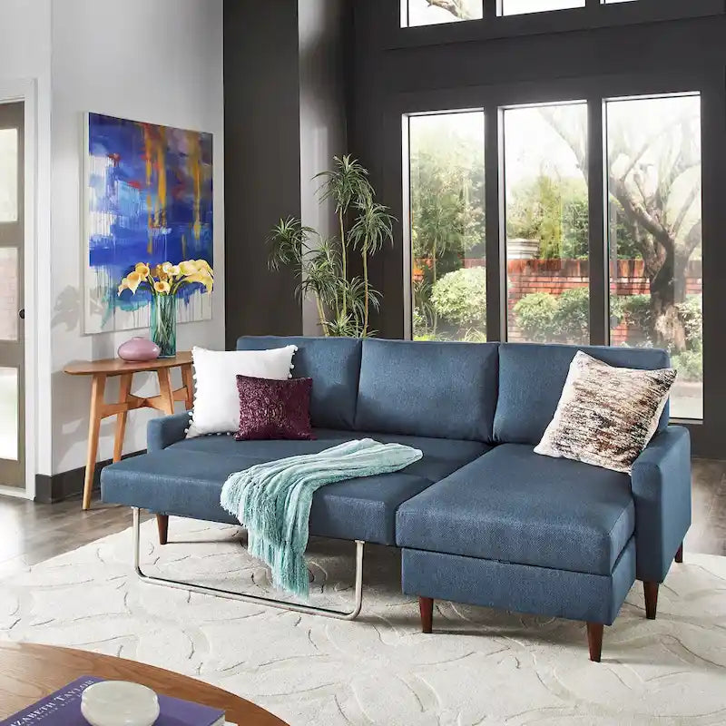 Parker Convertible Sofa with Right Facing Storage Chaise by iNSPIRE Q Modern