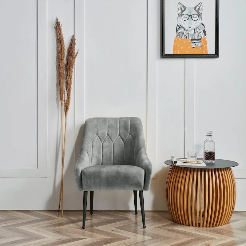 Corvus Abigail Upholstered Accent Chair with Metal Legs