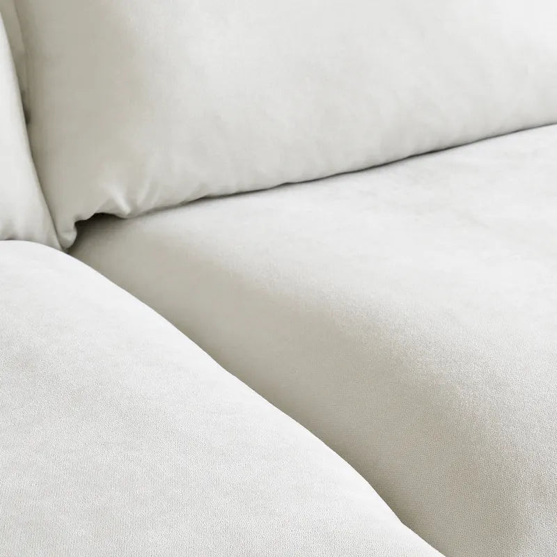 123 Upholstered Sectional Sofa Minimalist Velvet Couch