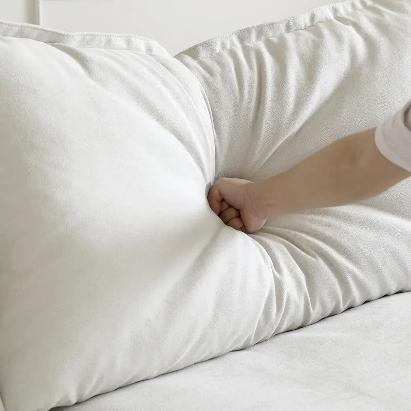 123 Upholstered Sectional Sofa Minimalist Velvet Couch