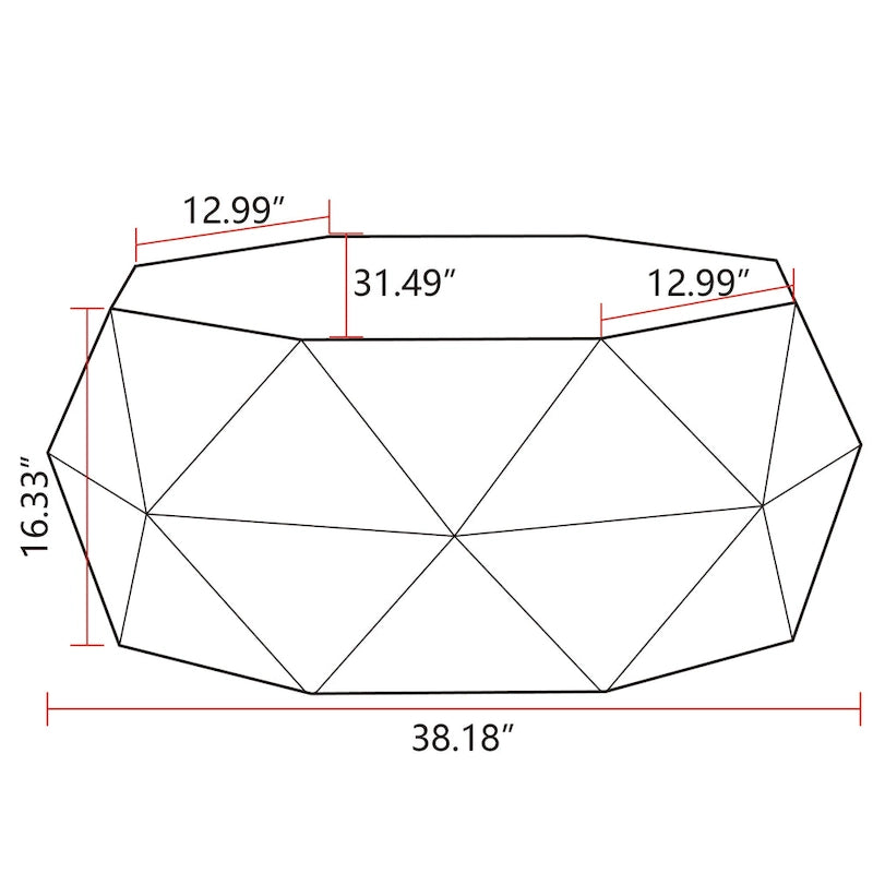 Three-dimensional Embossed Pattern Design American Retro Style Coffee Table