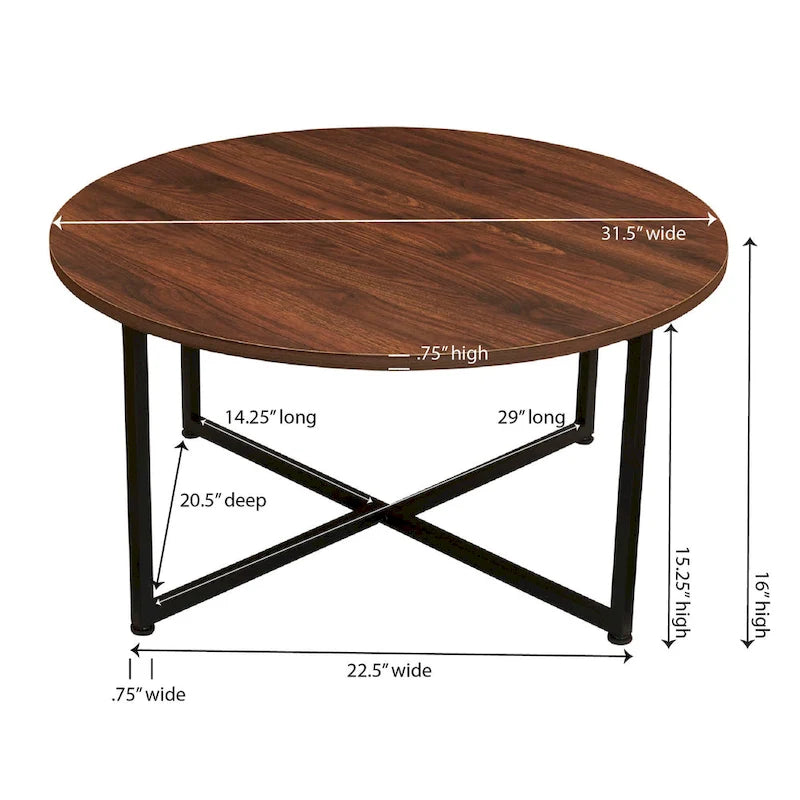 Household Essentials Round Coffee Table - 31.5