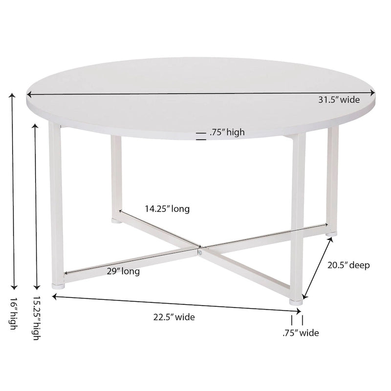 Household Essentials Round Coffee Table - 31.5