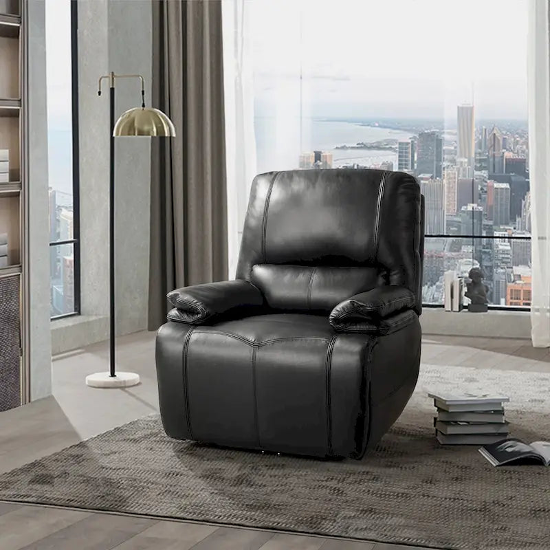 Mercedes Genuine Leather Power Recliner with Cushion Padded
