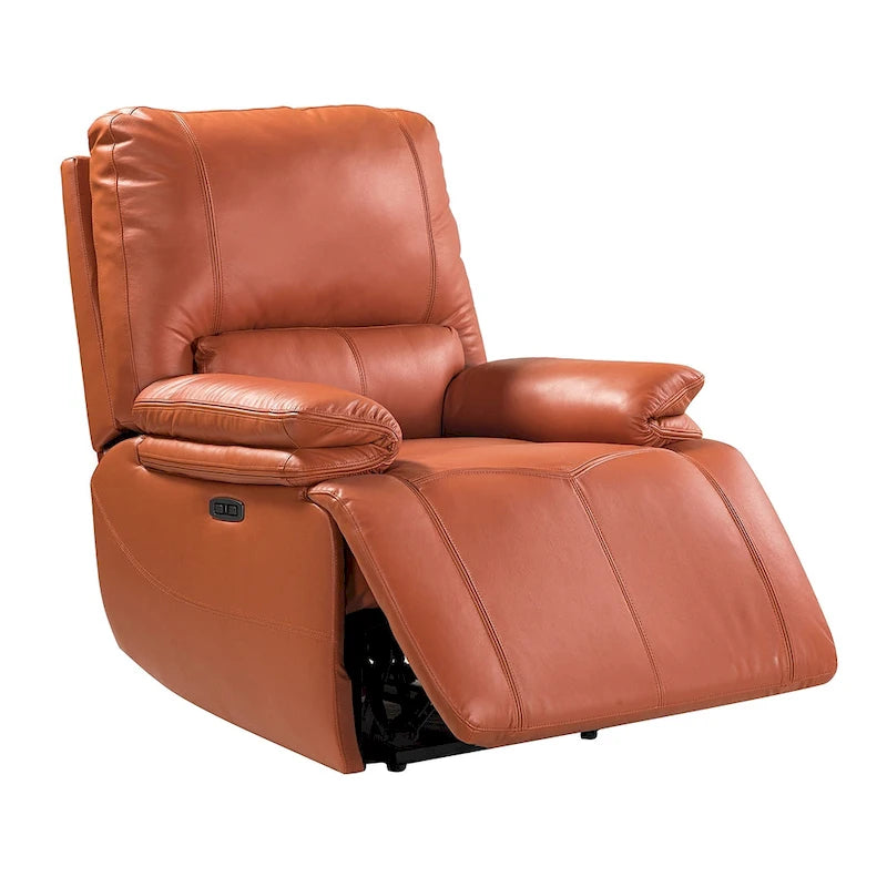Mercedes Genuine Leather Power Recliner with Cushion Padded