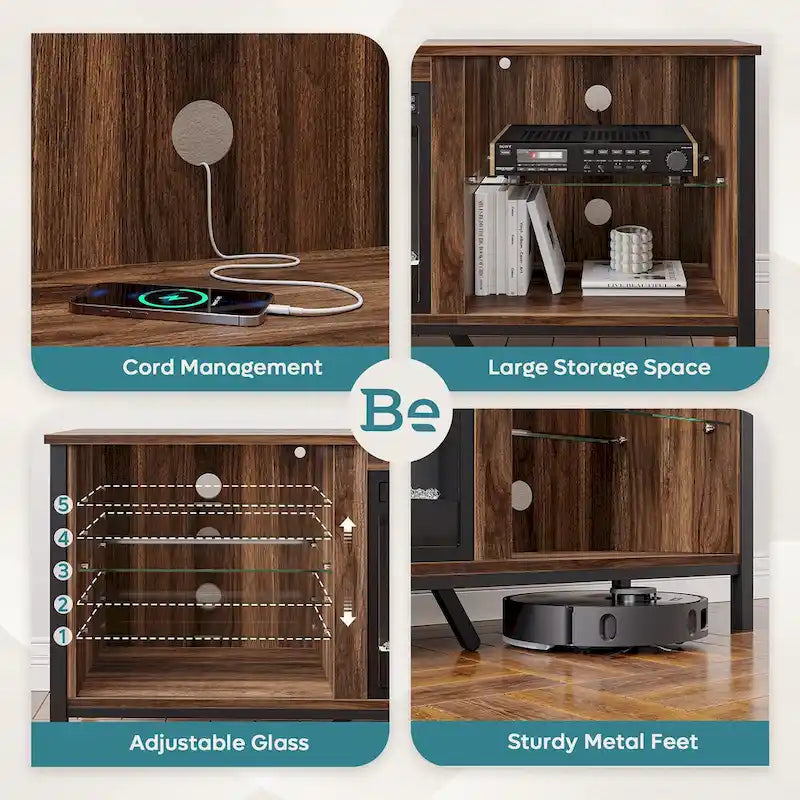 TV Stands with Fireplace for 75 inch TVs Gaming Entertainment Center TV Console - 71 inches