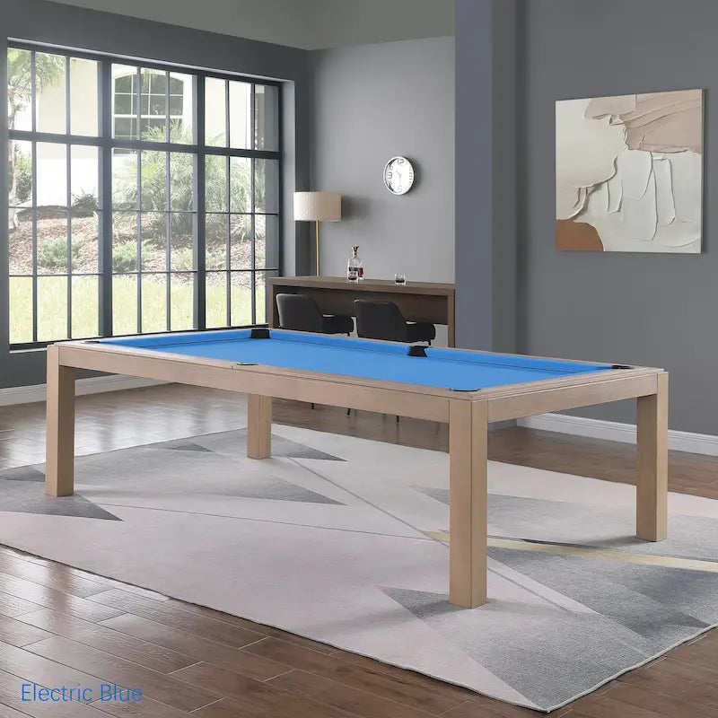 Olivia 8ft Driftwood Ash Billiard Slate Pool Table with Dining Top