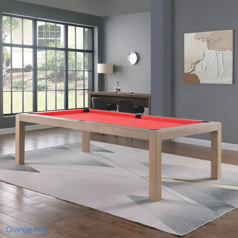 Olivia 8ft Driftwood Ash Billiard Slate Pool Table with Dining Top