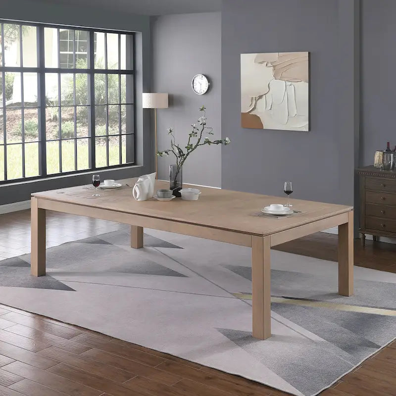 Olivia 8ft Driftwood Ash Billiard Slate Pool Table with Dining Top