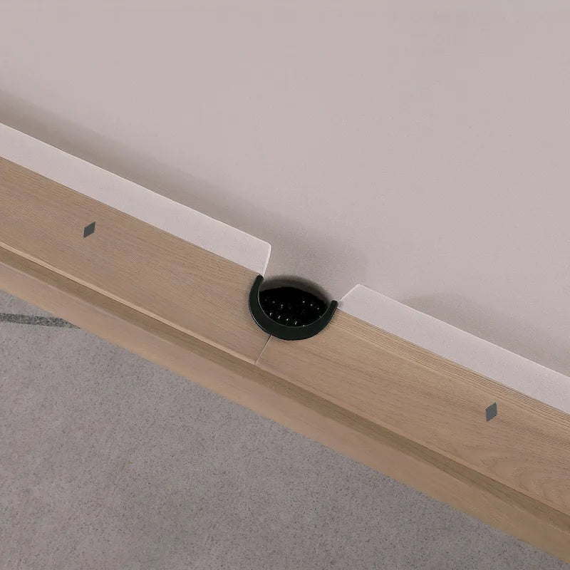 Olivia 8ft Driftwood Ash Billiard Slate Pool Table with Dining Top