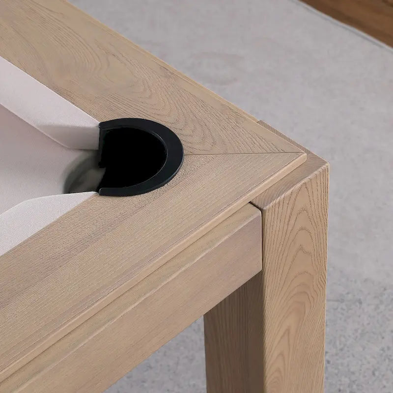 Olivia 8ft Driftwood Ash Billiard Slate Pool Table with Dining Top