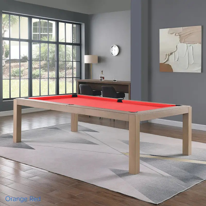Olivia 8ft Driftwood Ash Billiard Slate Pool Table with Dining Top
