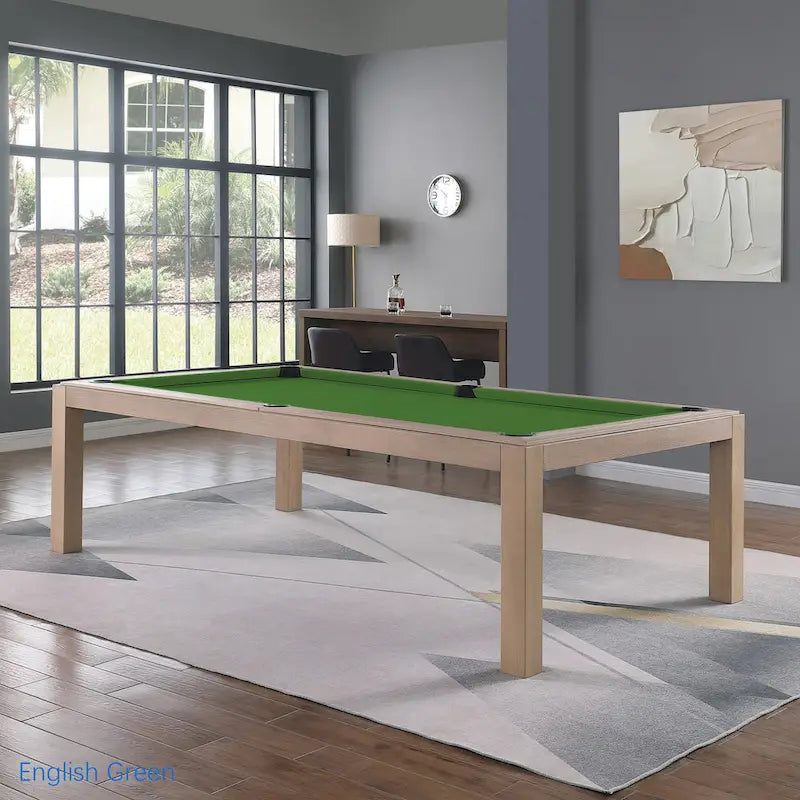 Olivia 8ft Driftwood Ash Billiard Slate Pool Table with Dining Top
