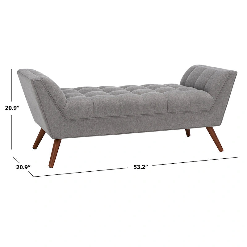 SAFAVIEH Couture Mlfrid Tufted Bench - 53.2 W x 20.9 L x 20.9 H - 53Wx21Dx21H