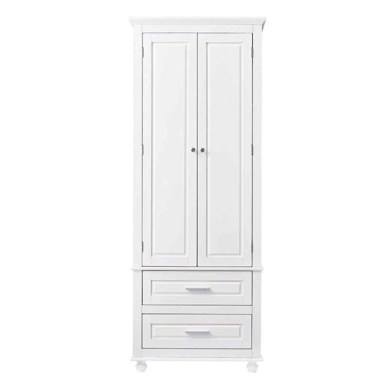 Tall Storage Cabinet with Two Drawers for Bathroom/Office
