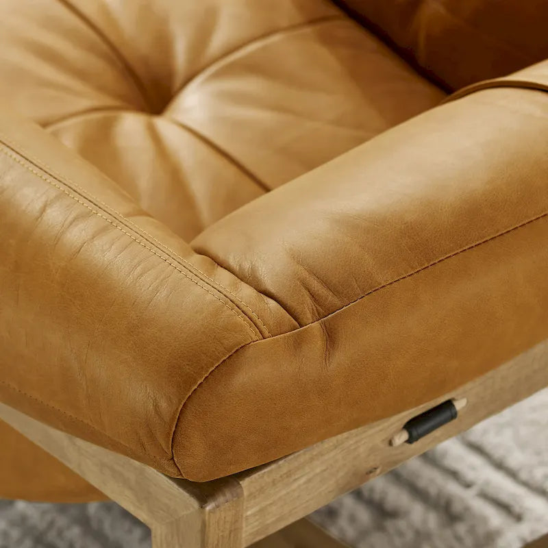 Art Leon Genuine Leather Lounge Chair