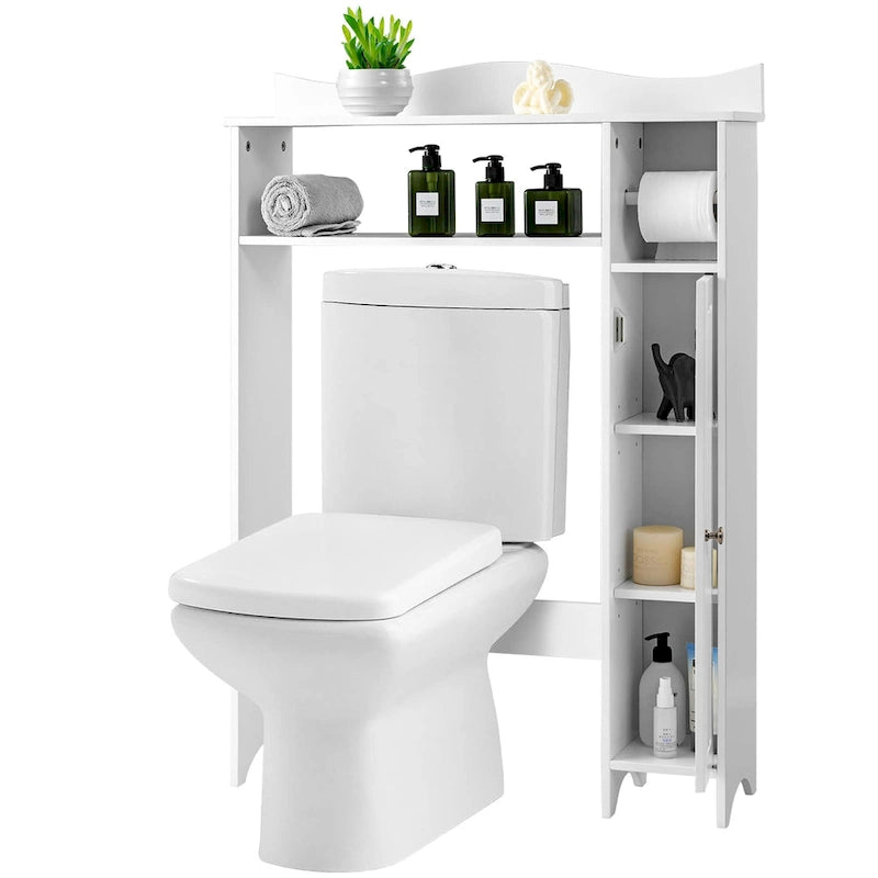 Bathroom Space Saver Toilet Storage Cabinet with Adjustable Shelves
