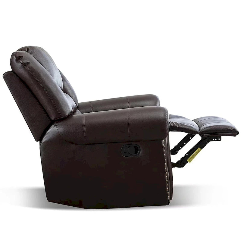 Overstuffed Manual Standard Recliner Chair Sofa