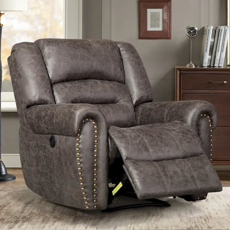 Overstuffed Manual Standard Recliner Chair Sofa