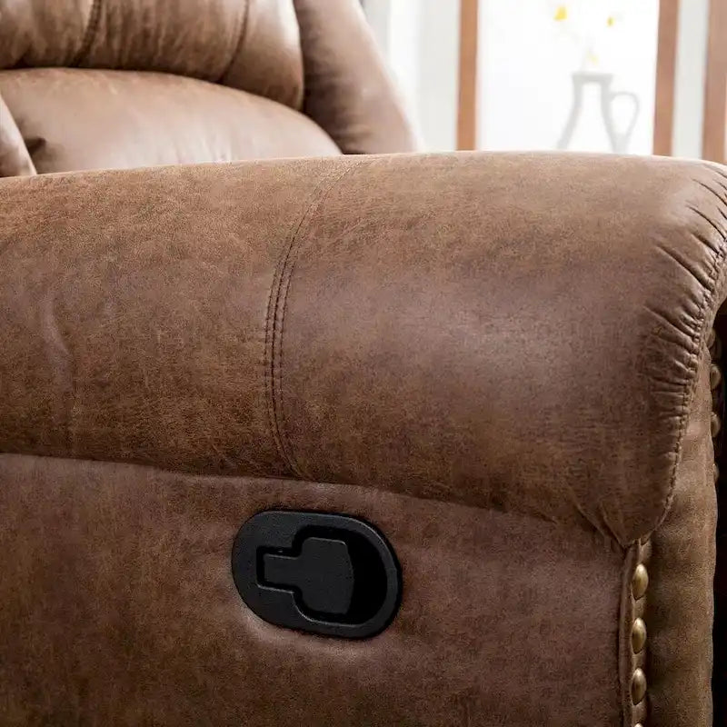 Overstuffed Manual Standard Recliner Chair Sofa