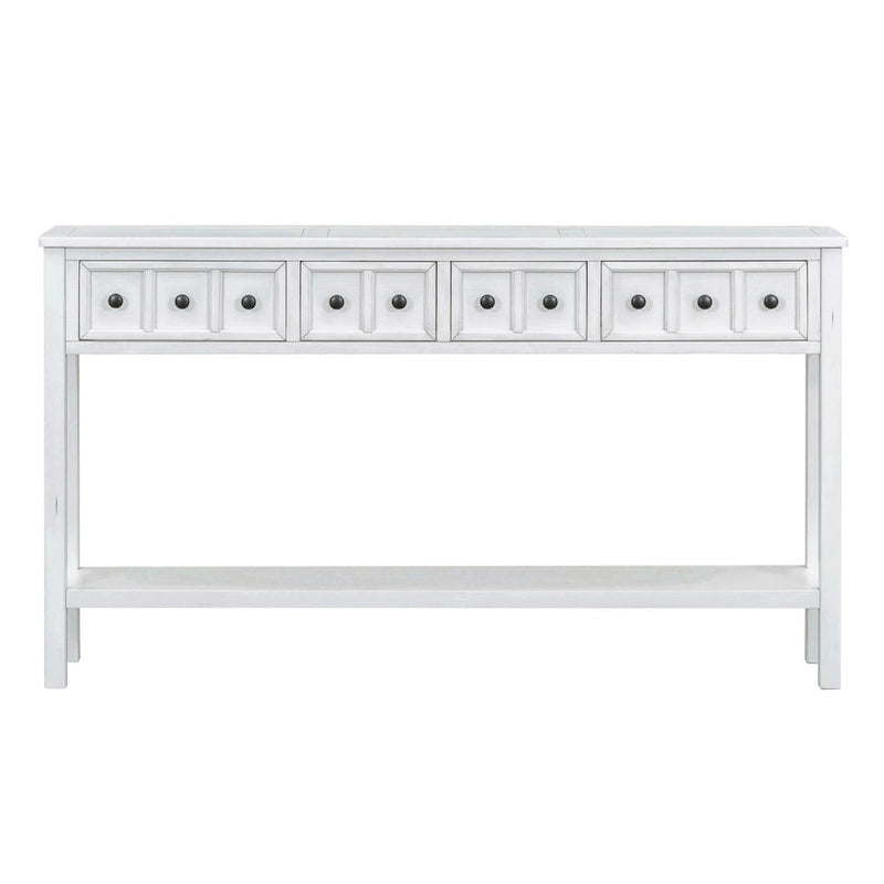 Merax 60 Long Console Table with Different Size Drawers and Bottom Shelf